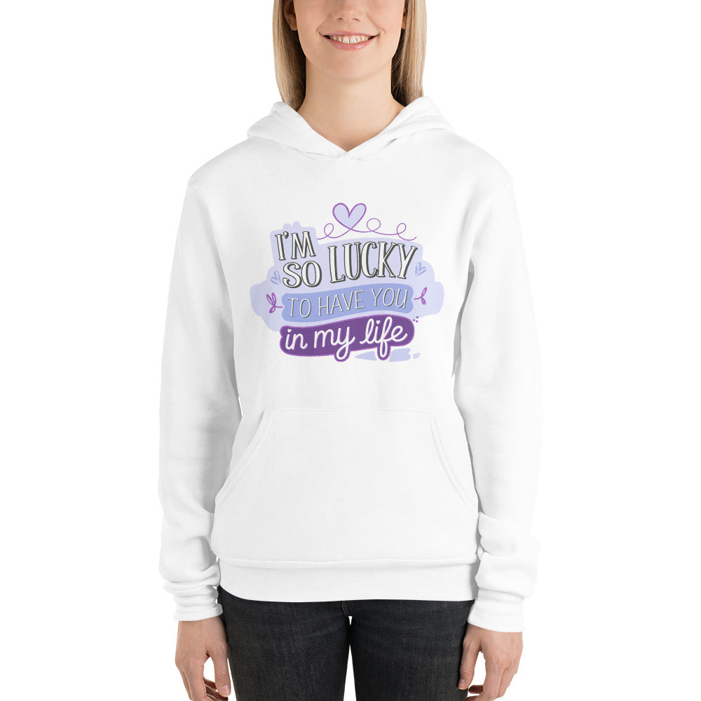 Lucky in Love - A Romantic Gift for Your Partner - White - Hoodies