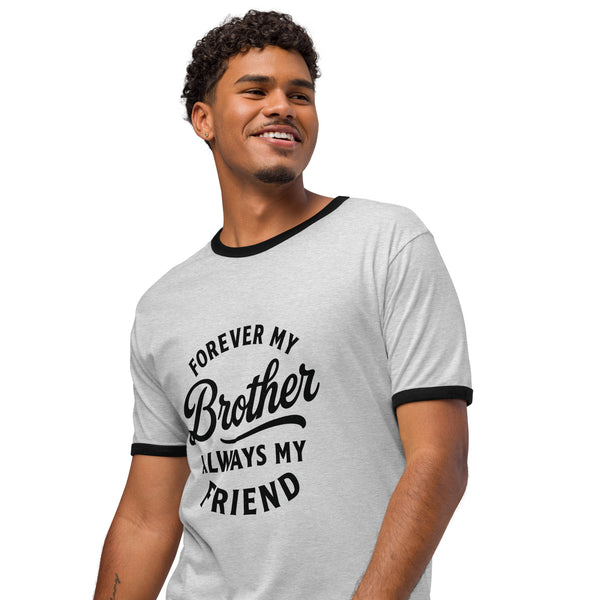 Giftomory Unisex Ringer Tee – Forever My Brother Design - - T-Shirts