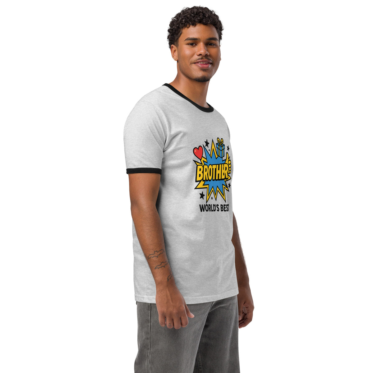 Celebrate Your Brother – World’s Best Unisex Ringer T-shirt - - T-Shirts