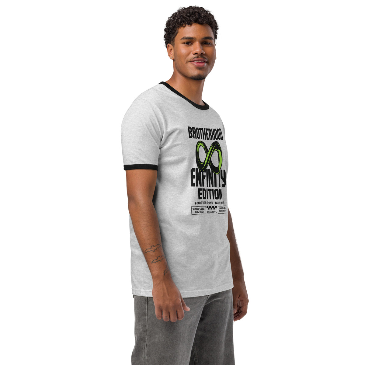 Forever Bond Infinity Brother - Unisex Ringer Tee – Gift Idea - - T-Shirts