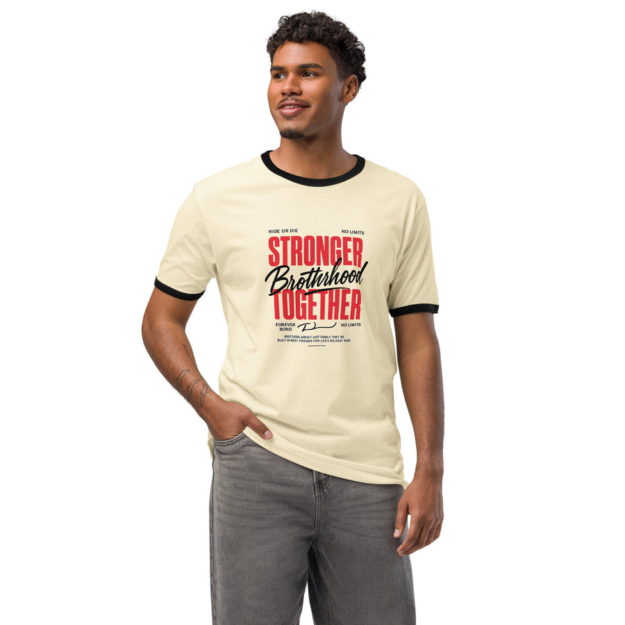 No Limits Brotherhood Unisex Ringer T-shirt – Perfect Gift - Natural Black - T-Shirts