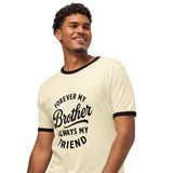 Giftomory Unisex Ringer Tee – Forever My Brother Design - - T-Shirts