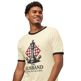 Retro Chess King Husband Ringer Tee – Perfect Love Gift - - T-Shirts