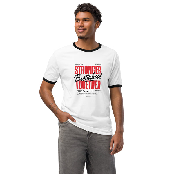 No Limits Brotherhood Unisex Ringer T-shirt – Perfect Gift - White Black - T-Shirts