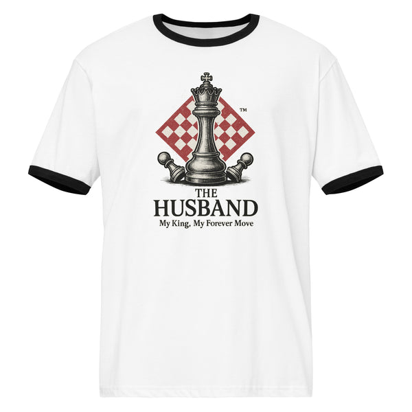 Retro Chess King Husband Ringer Tee – Perfect Love Gift - - T-Shirts