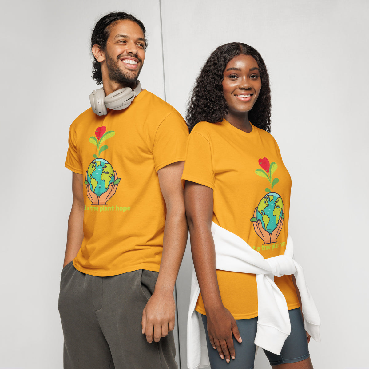 Plant a Tree Hope Tee – Gildan Gift for Earth Lovers - Gold - T-Shirt