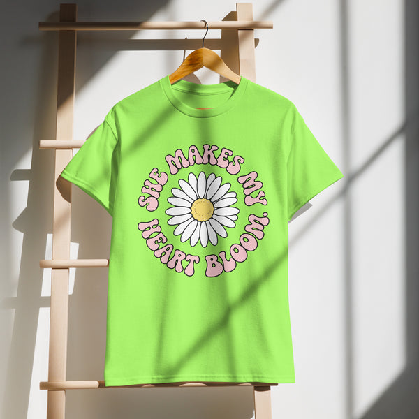 DryBlend® Daisy Love T-Shirt Gift for Her - Lime - T-shirt