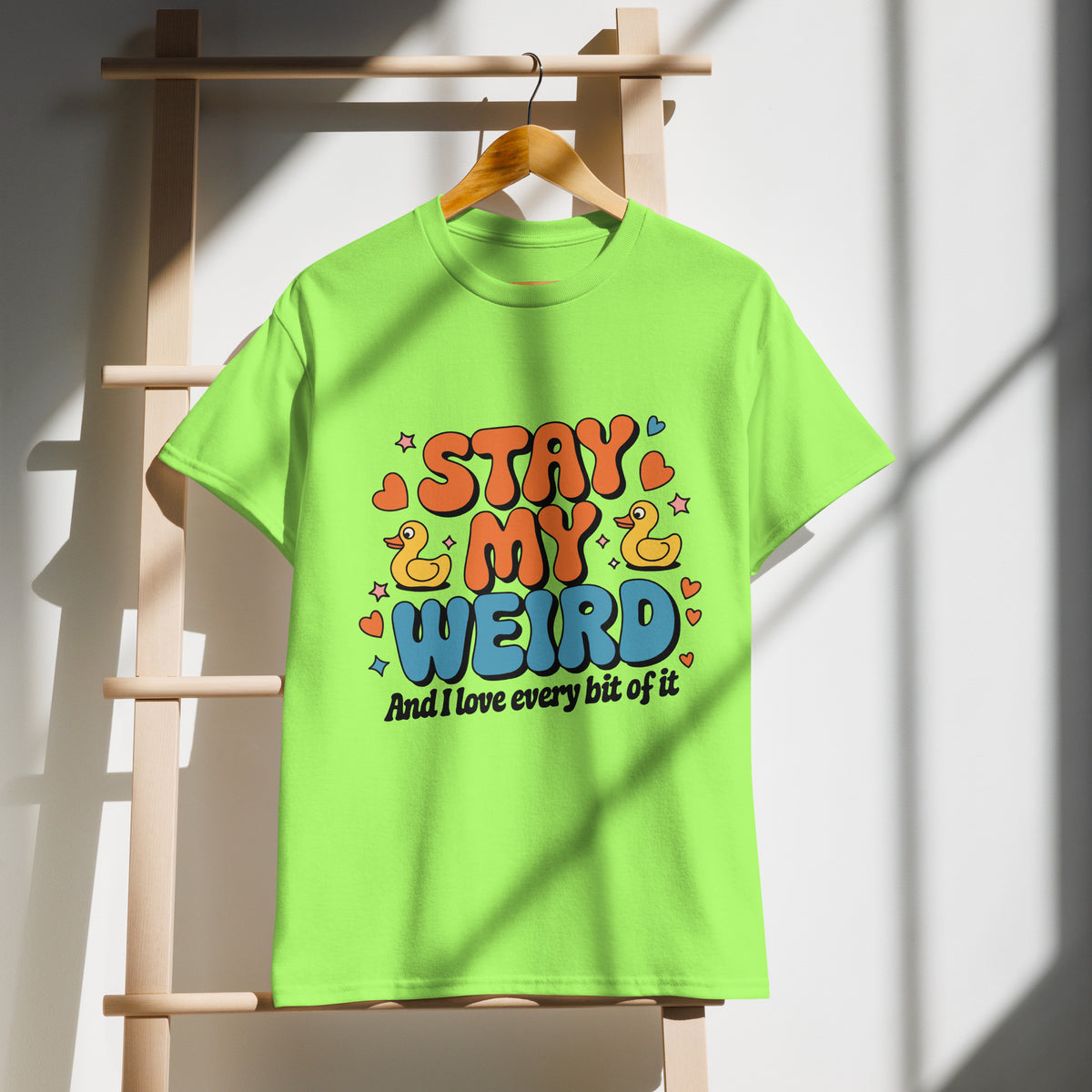 Stay My Weird T-Shirt Gift for Her – DryBlend® Style - Lime - T-shirt
