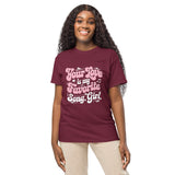 DryBlend® T-Shirt for Her – “Your Love” Music-Inspired Gift - Maroon - T-shirt