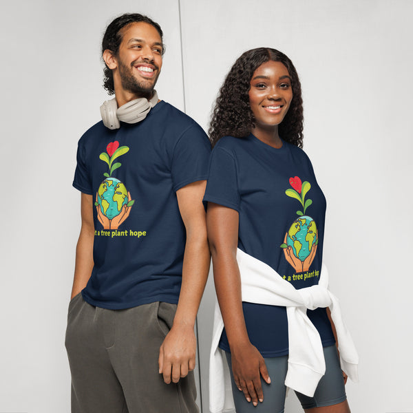 Plant a Tree Hope Tee – Gildan Gift for Earth Lovers - Navy - T-Shirt