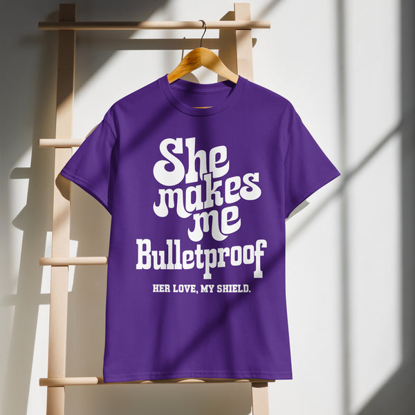 Bulletproof Love T-Shirt for Her – DryBlend® Edition - Purple - T-shirt