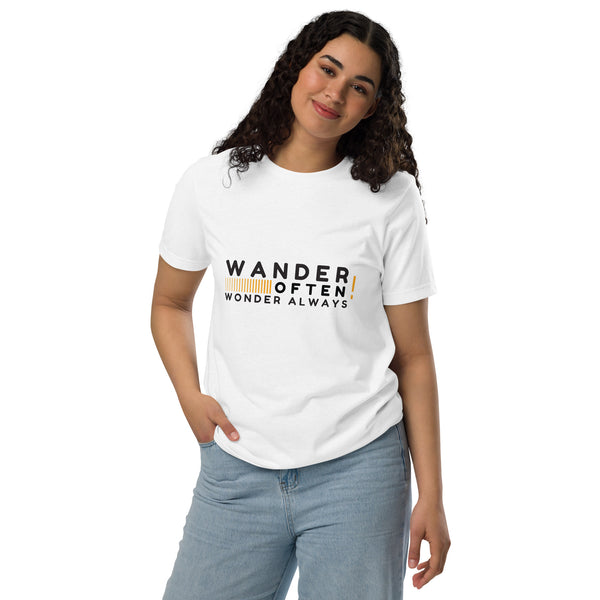 Wander Often - Wonder Always - Motivational Eco Tee - - T.shirts