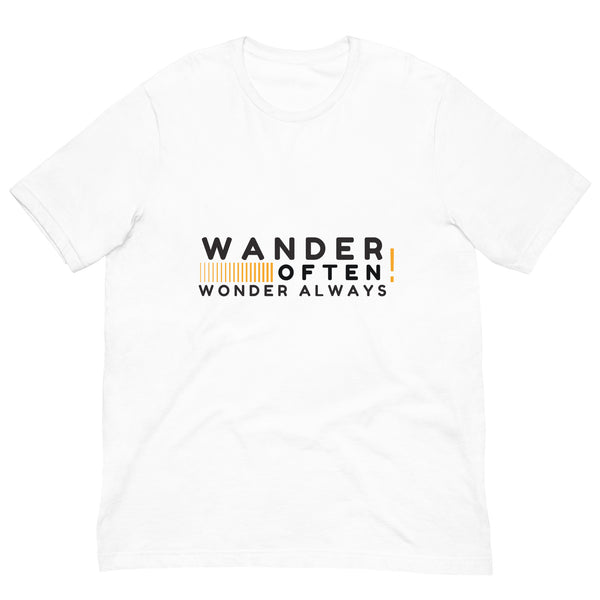 Wander Often - Wonder Always - Motivational Eco Tee - - T.shirts