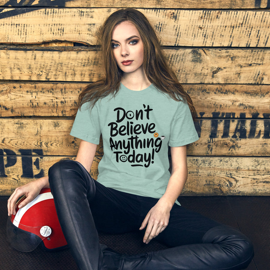 Funny April Fool’s T-Shirt Gift for Friends & Prank Lovers - Heather Prism Dusty Blue - T-shirt