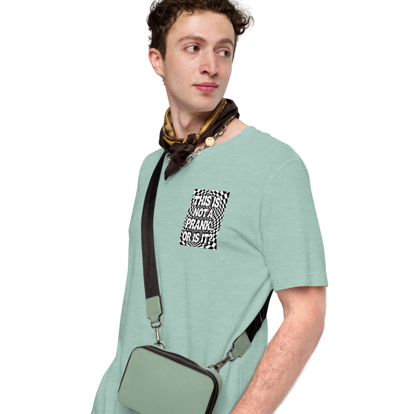 Optical Illusion Tee for April Fool’s Gifting - Heather Prism Dusty Blue - T-shirt