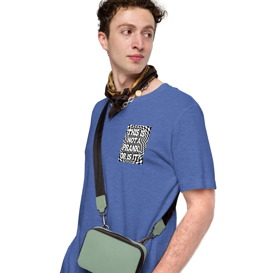 Optical Illusion Tee for April Fool’s Gifting - Heather True Royal - T-shirt