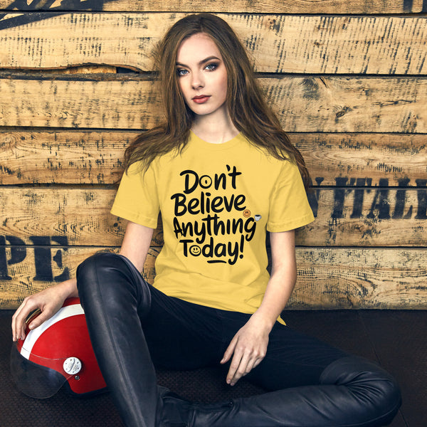 Funny April Fool’s T-Shirt Gift for Friends & Prank Lovers - Yellow - T-shirt