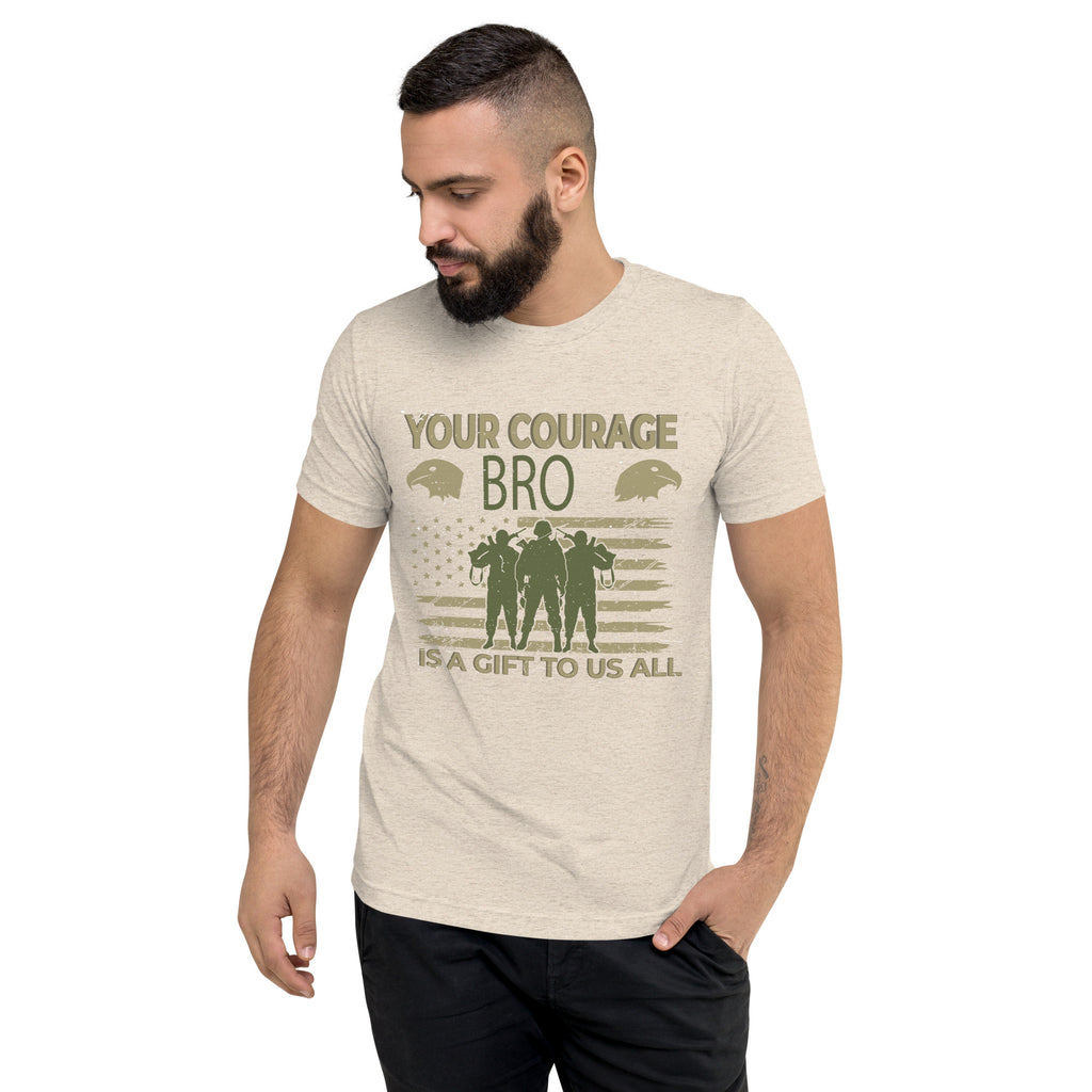 Brother's Valor - A Tribute Tee for Military Heroes - Oatmeal Triblend - T-Shirts