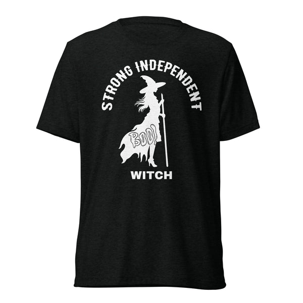 Spellbinding Strength - Witchy Wisdom Tee - Solid Black Triblend - Print Material