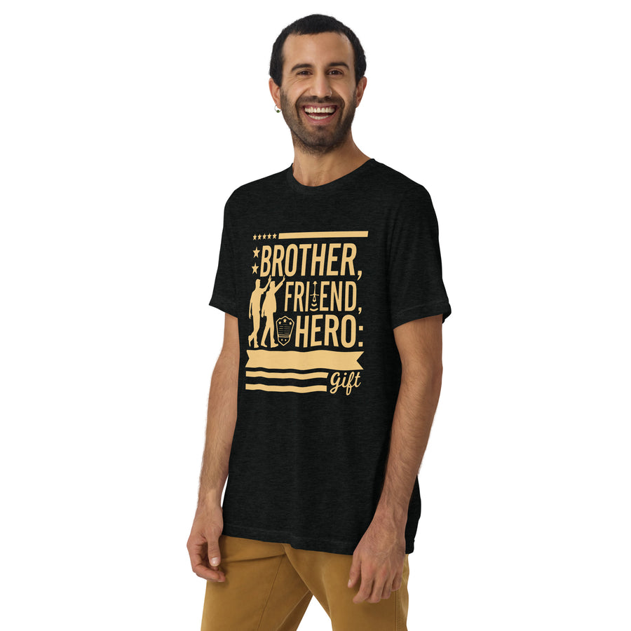 Brother, Friend, Hero - A Soldier's Tribute Tee - Solid Black Triblend - T-Shirts