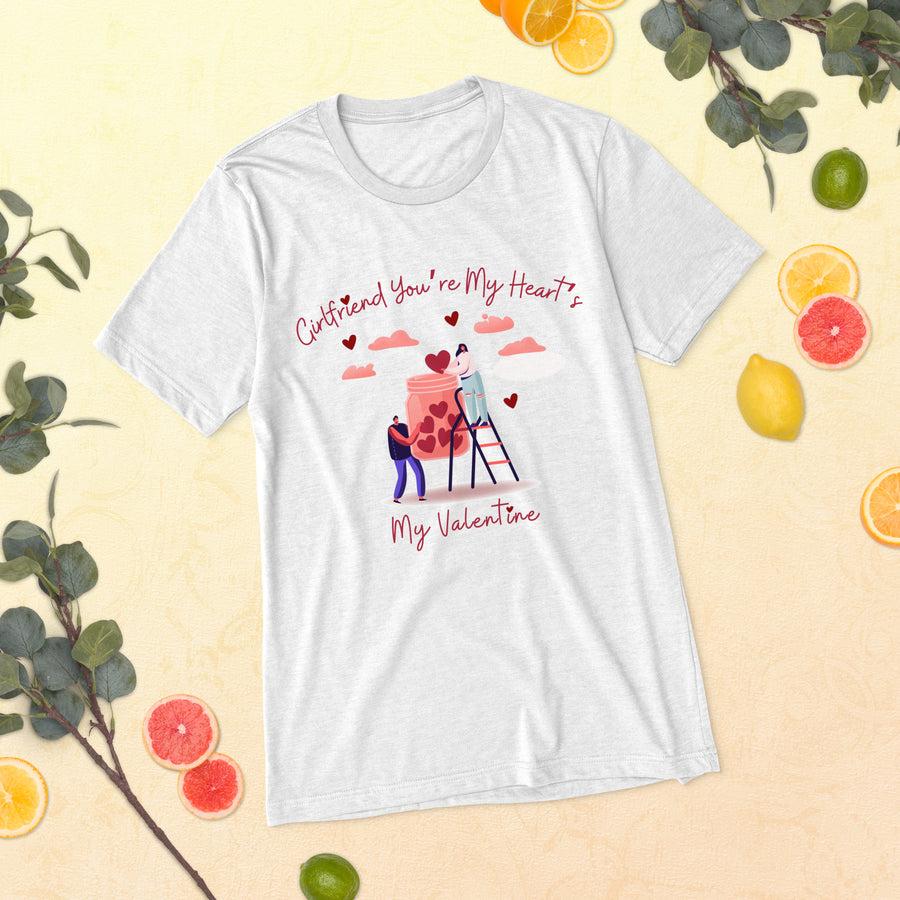 Love Jar Design - Short Sleeve T-Shirt by Bella + Canvas - Solid White Triblend - T-Shirts