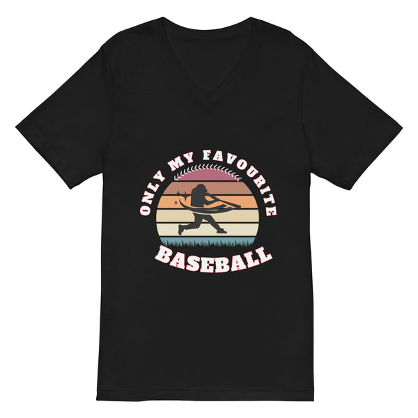 Play Ball - Unisex Baseball Fan V-neck Shirt - - Print Material