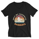 Play Ball - Unisex Baseball Fan V-neck Shirt - - Print Material