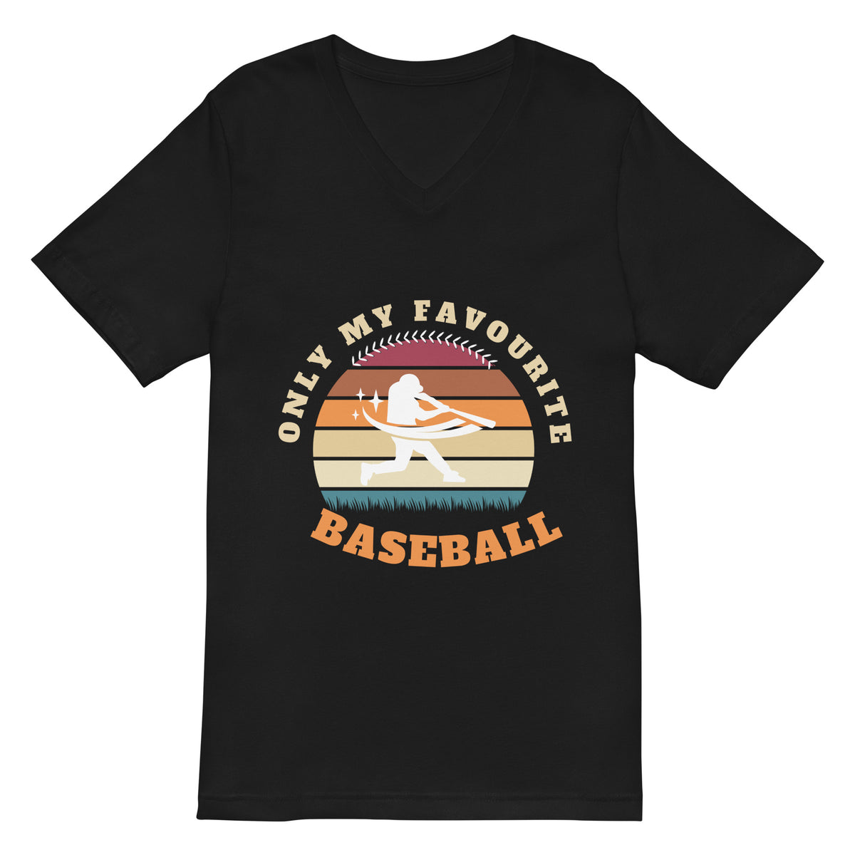 Play Ball - Unisex Baseball Fan V-neck Shirt - - Print Material