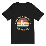 Play Ball - Unisex Baseball Fan V-neck Shirt - - Print Material