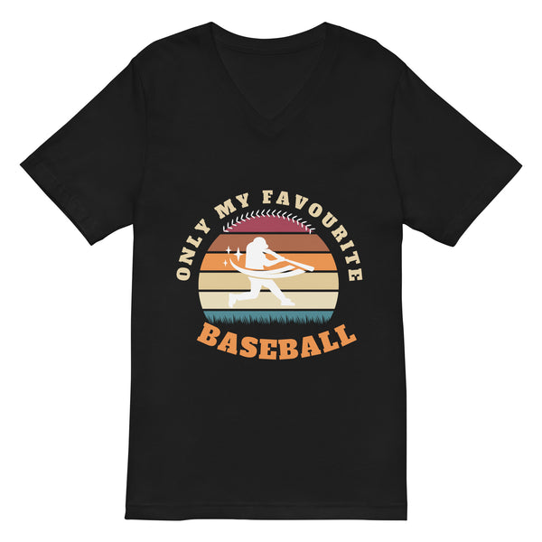 Play Ball - Unisex Baseball Fan V-neck Shirt - - Print Material