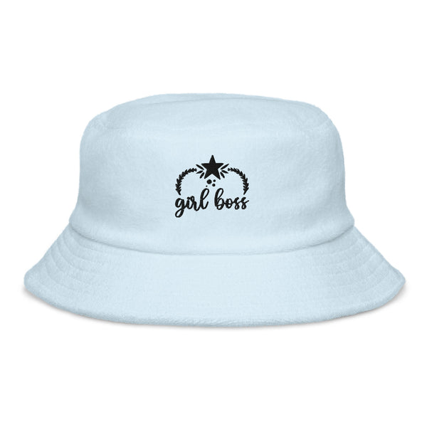 Empower Your Style with the "Girl Boss" Terry Cloth Bucket Hat - - Hats