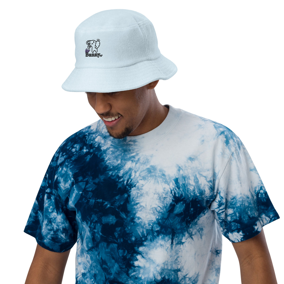 Hopping into Memories with the "Bunny" Terry Cloth Bucket Hat - Light Blue -