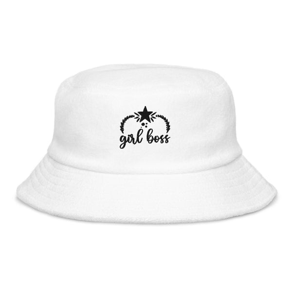 Empower Your Style with the "Girl Boss" Terry Cloth Bucket Hat - - Hats