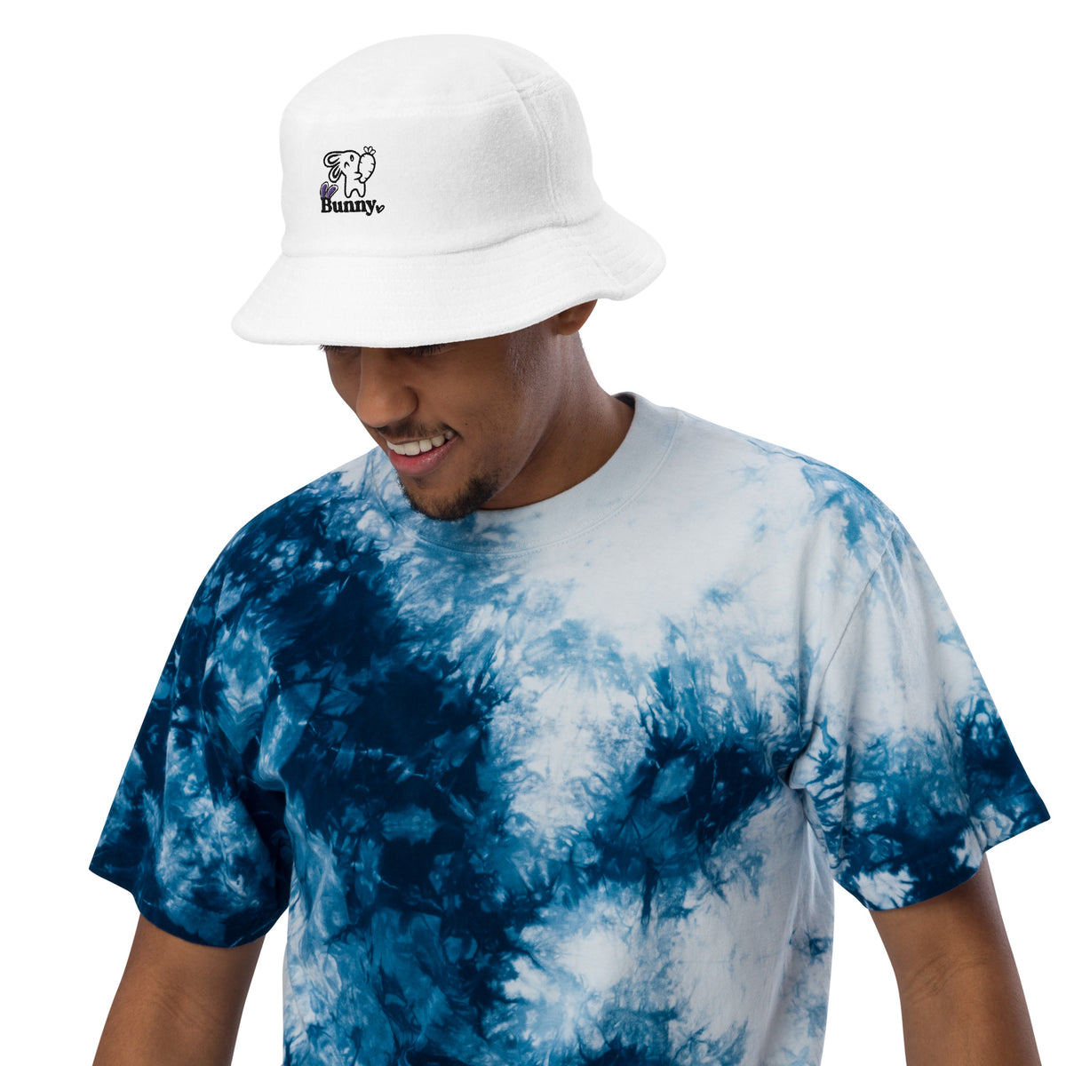 Hopping into Memories with the "Bunny" Terry Cloth Bucket Hat - White -