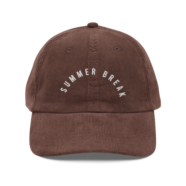 Vintage Summer Break Corduroy Cap - -