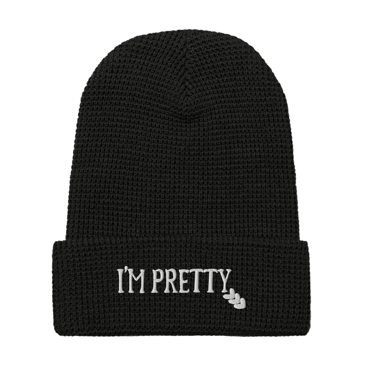 Warmth Woven with Memories - 'I'm Pretty' Waffle Beanie - -