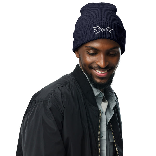 Stargazing Memories Woven - The Falling Star Waffle Beanie - -