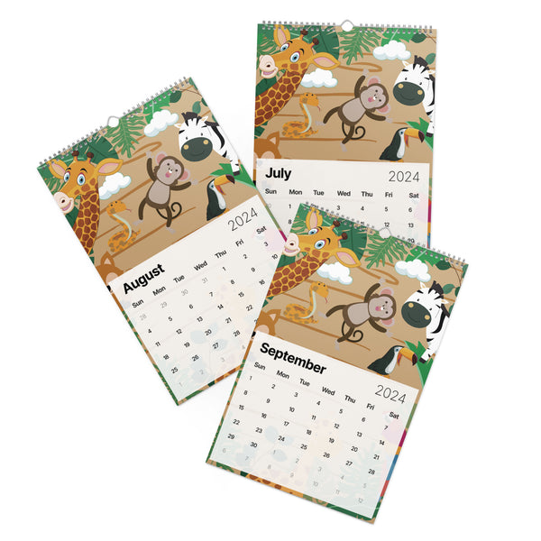 Tropical Treasures - 2024 Cartoon Animal Calendar - - Calenders