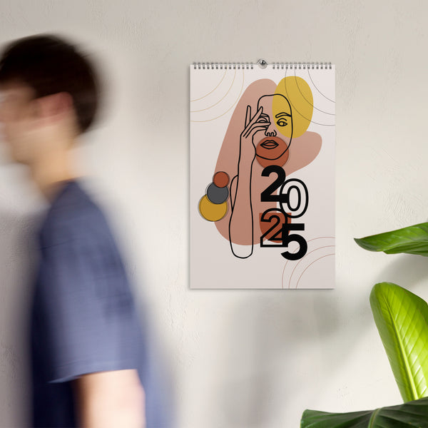 Minimalist Chic – The 2025 Abstract Calendar for Her - 11″×17″ - Calenders