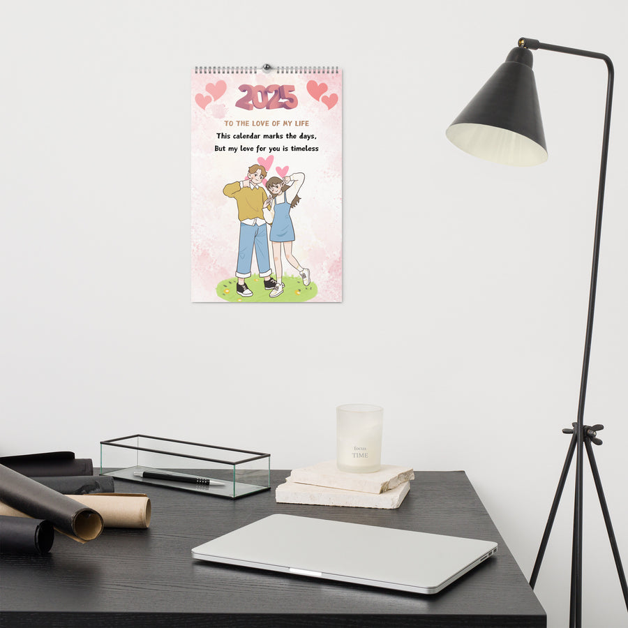 2025 Love Calendar – A Timeless Gift for Him - 11″×17″ - Calendars