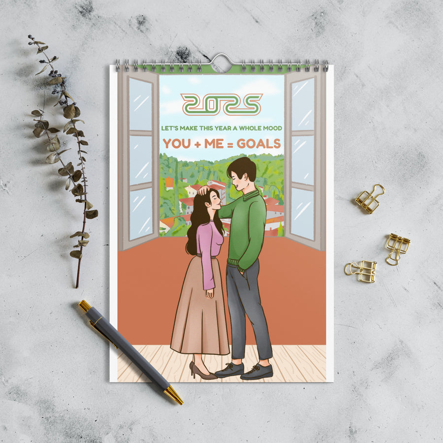 You + Me = Goals – A Romantic 2025 Calendar for Him - 8.26″×11.69″ - Calender