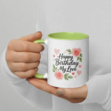 Mug with Color Inside – Happy Birthday My Love - Default Title - Mugs