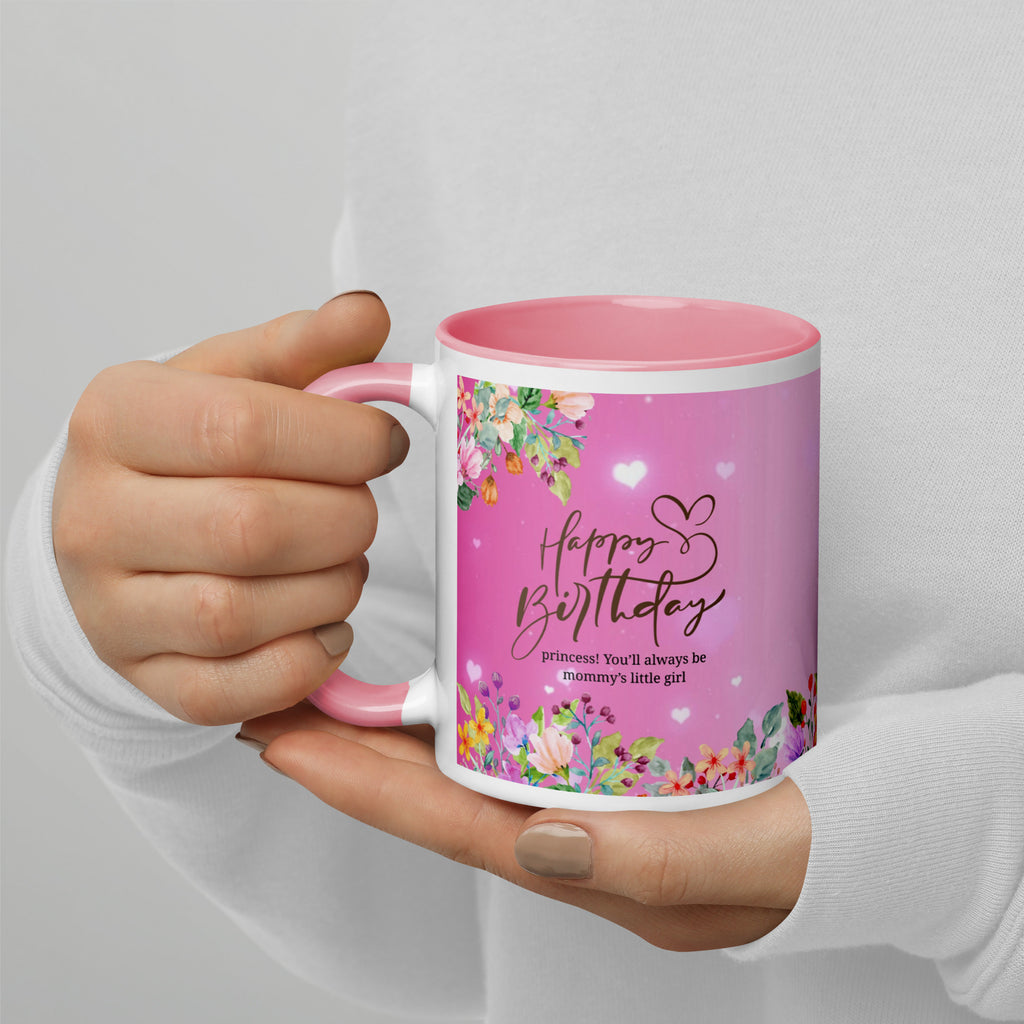 Birthday Mug with Color Inside – Mommy & Daughter Gift - Default Title - Mugs
