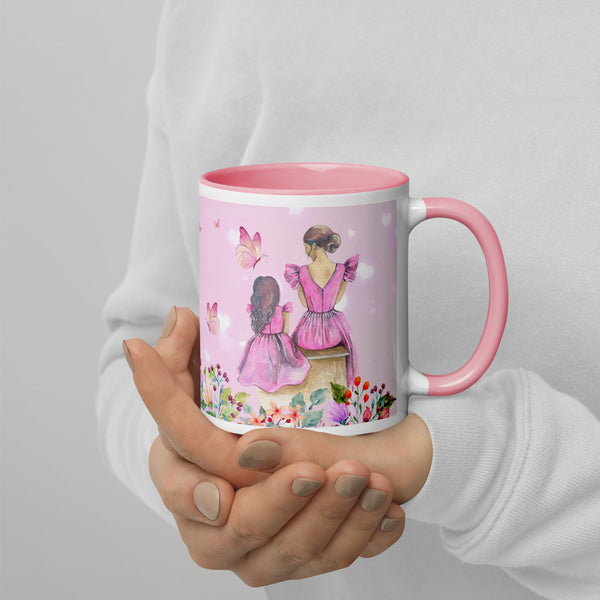 Birthday Mug with Color Inside – Mommy & Daughter Gift - - Mugs