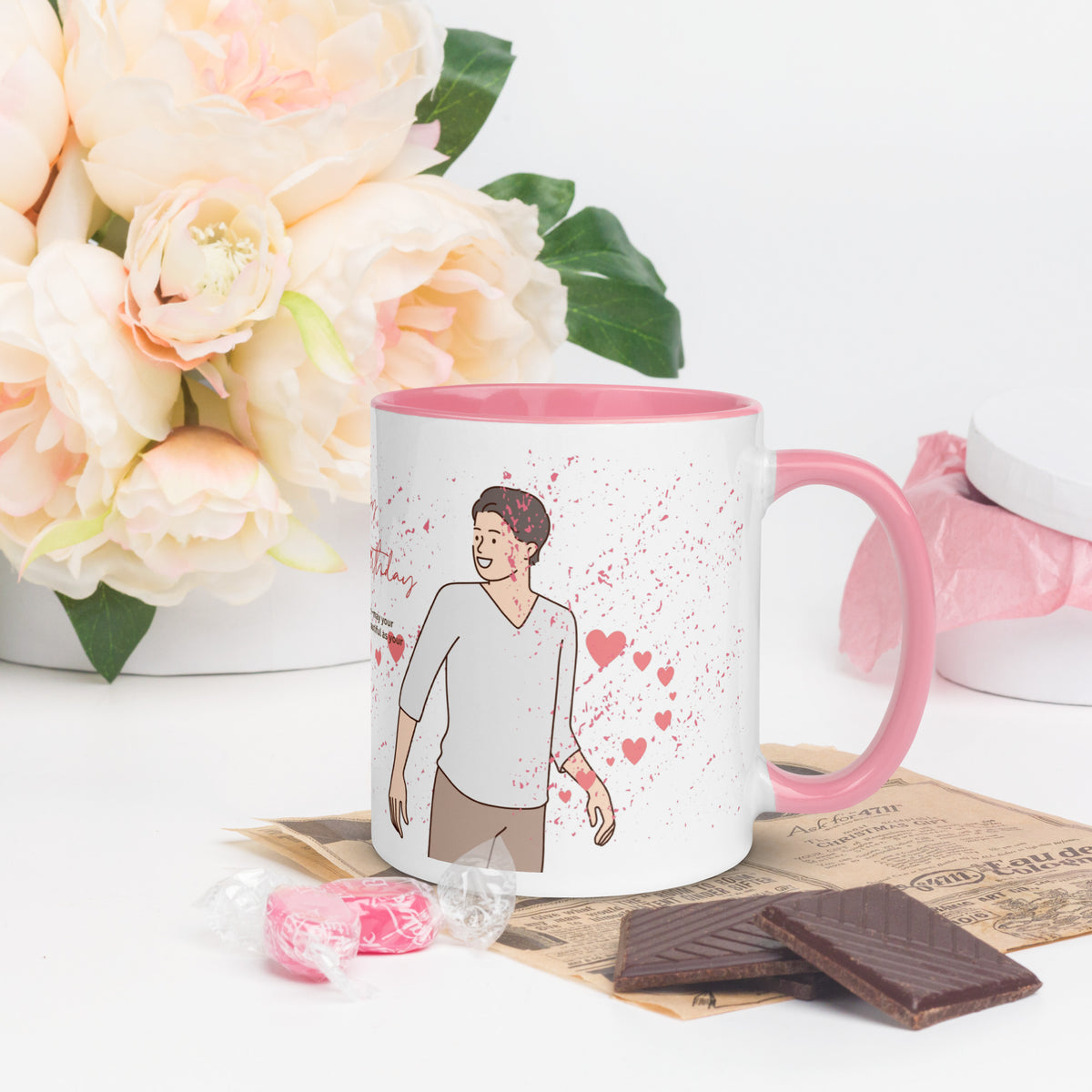 Romantic Birthday Mug for Wife – Mug with Color Inside - - Mugs