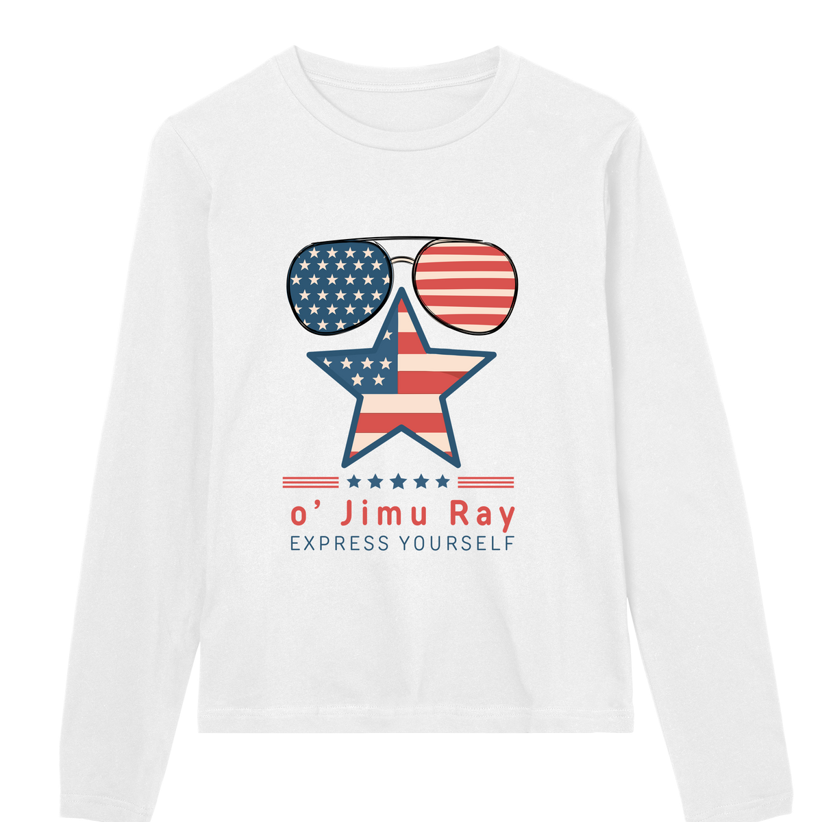 Patriotic Chic - Star-Spangled 4th July Special - White women - Long Sleeve T-shirts