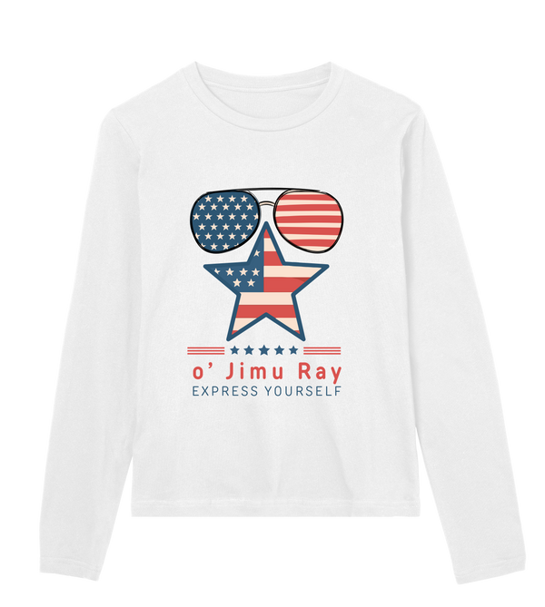 Patriotic Chic - Star-Spangled 4th July Special - White women - Long Sleeve T-shirts