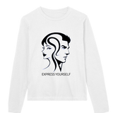 Modern Duo - Artistic Line Art - White women - Long Sleeve T-shirts