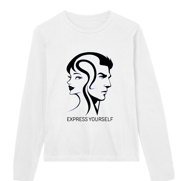 Modern Duo - Artistic Line Art - White women - Long Sleeve T-shirts