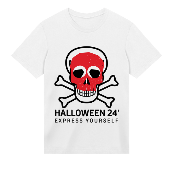 Red Skull Minimalist Design - White men - T-shirts